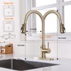 Gold Touchless Kitchen Faucet with Motion Sensor, Pull Down Sprayer
