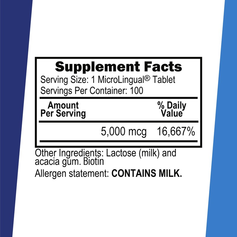 Superior Source Biotin 5000 mcg. Under The Tongue Quick Dissolve