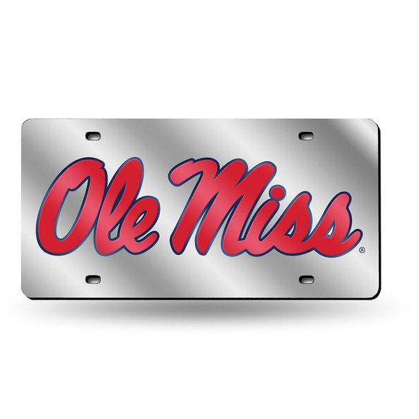 Rico Industries Ole Miss License Plate Tag in Silver