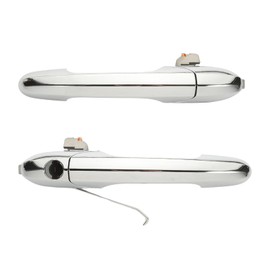 KASturbo Exterior Door Handle Chrome Offside Right Driver & Left Passenger Side Fits for 500 2007-2016, Abarth 500 595 695 2008-2016 Replace 735592026, 73545876, 735592012, 735485872