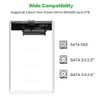 Transparent 2.5-inch HDD Case, USB 3.0 Connection, SATA Compatible, HDD/SSD,