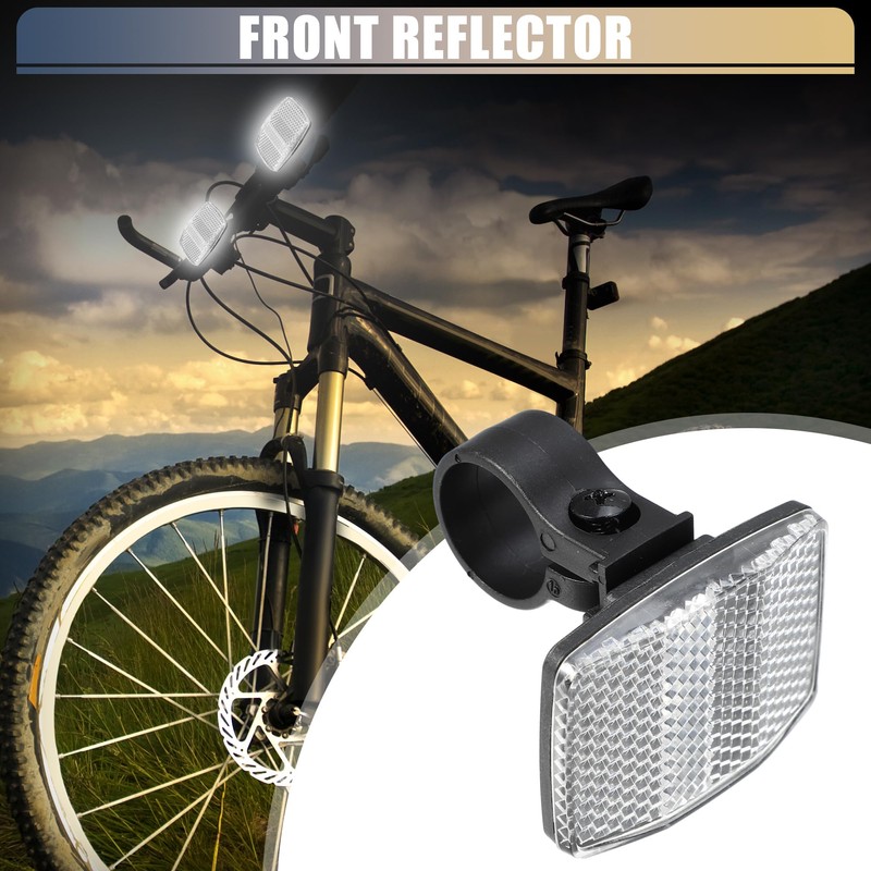 X AUTOHAUX Bicycle Reflector 2.17"x1.57" Bicycle Warning Reflector Bicycle Accessories