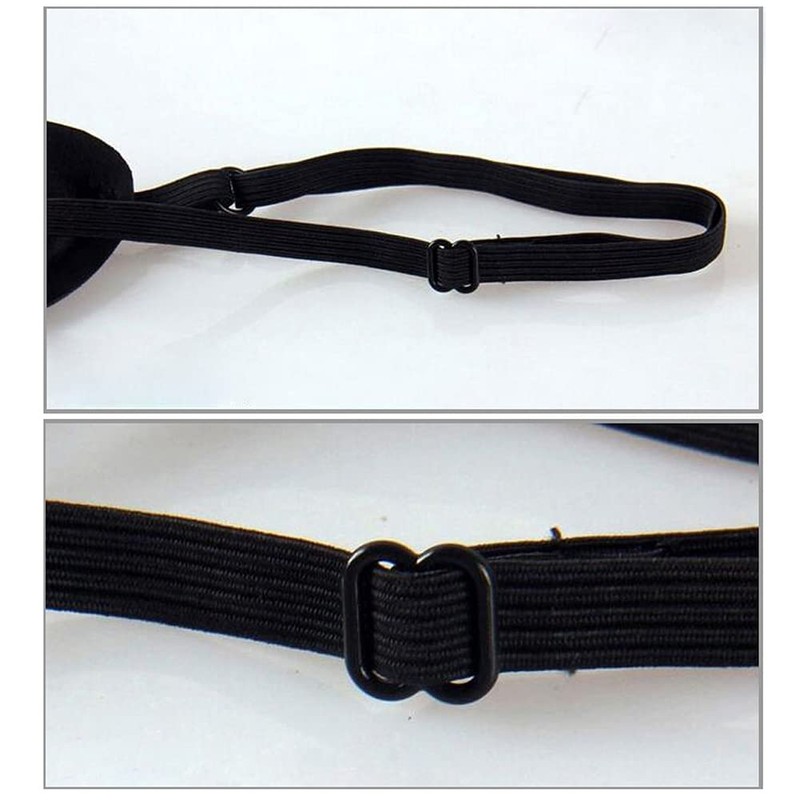 Black Eyepatch Eyelash Monocular Eyepatch Silk Adjustable Concave Single Patch