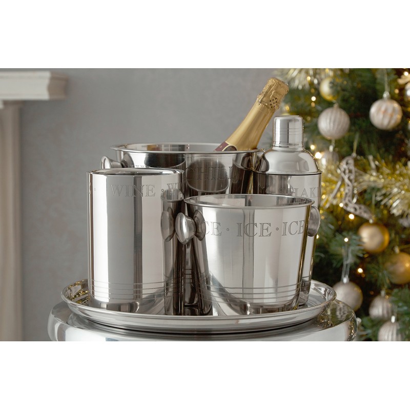 Premier Housewares Bombay Wine Cooler, Stainless Steel - Silver