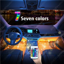 CHUSYYRAY Under dash footwell LED Interior Light Kit for All Cars Accent Light Glow Neon