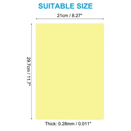 PATIKIL A4 Size Guided Reading Sheet, 10pcs Correction Lighting Gel Filter Colored Overlay Transparent Color Film for Classroom Photo Studio Yellow