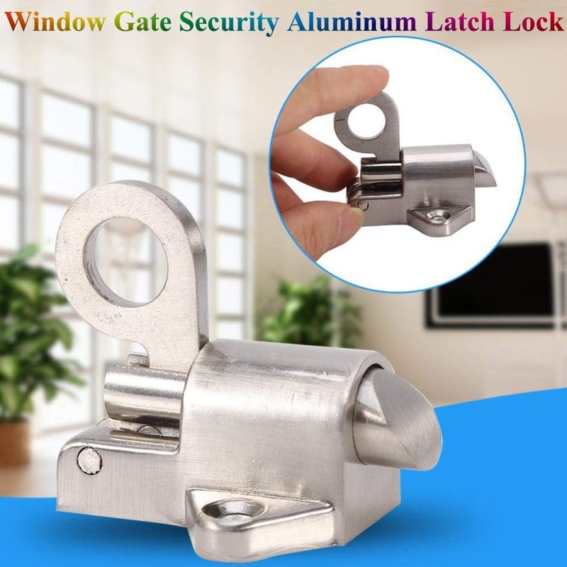 DEWIN Door Bolt Window Gate Security Pull Ring Spring Bounce