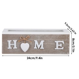 Tissting Wooden Storage Box Organising Display Jewellery Boxes European Retro Desktop Box Pure Handmade Wooden Craft Storage Container (3 Grids)