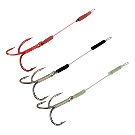 Savage Gear Carbon 49 Stinger - 3 Anxiety Hooks, Additional Hooks for Rubber Bait, Safety Hooks for Rubber Fish, Various Treble Hooks - Sizes to Choose From, Length/Load Capacity: 8 cm - 16 kg