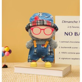 Doll Clothes Accessories Set for 17cm Doll, Funny Outfit Set Compatible with 17cm Doll, Adorable Doll Clothing Set, Cute Clothes for Dress up Unique Style, No Doll Included (Sky Blue)