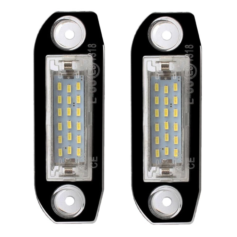 KACEPAR License Plate Lamp Tail Light Clear Lens, 18-LEDs License