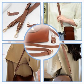 Trsnzul Shoulder Strap for Women's Bag, 1 Set of PU Leather Shoulder Straps for Mini Bags, Bag Straps for Bags, Shoulder Strap, Adjustable Replacement Strap, Shoulder Strap for Bag, Brown, brown