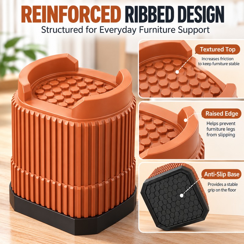 Furniture Risers for Bed & Sofa – 3.74 Inch Lift