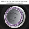 JUSTTOP 2PCS Car Bling Crystal Rhinestone Engine Start Ring Decals,