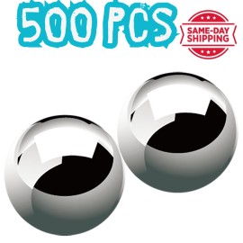 BGR GLOBAL BEARING 500 Pcs 1/2'' Slingshot Ammo Ball Precision Steel Bearing Balls 0.5" Caliber