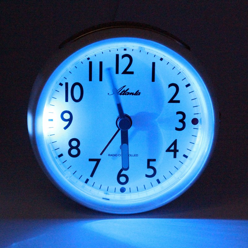 Atlanta 1850-0 Wireless Alarm Clock without Ticking with Night Light
