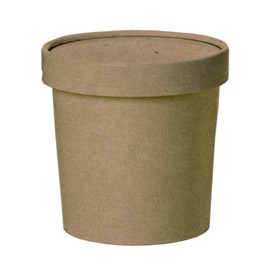PacknWood 210SOUPCOK12 - Paper Soup Cups with lids - Takeout Soup containers with lids - Paper Soup Container with lid - hot Soup Cup with lid -(12 oz, 3.5" x 3.4") - case of 500