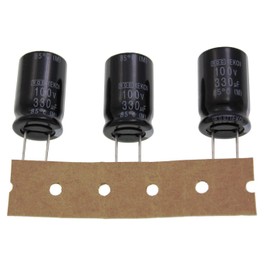 10x Electrolytic Capacitor rad. 330µF 100V 85°C ; EKO00JG333LC0K ; 330uF