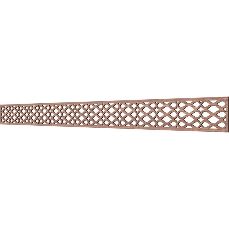 46 3/8"W x 4"H x 1/4"T Somerset Fretwork Moulding, Walnut