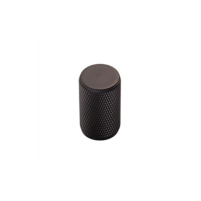 Carlisle Brass FTD702 Knurled Cupboard Knob, Matt Black, 30.0 mm*30.0
