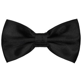 SYAYA Men Pre Tied Silk Formal Tuxedo Bow Tie, Teen Boy Tux Bowtie For Wedding Large Necktie Father or Easter Day MBT3 (Black)