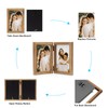 Janreefan Double Vertical & Horizontal Picture Frames Hinged Folding Rustic