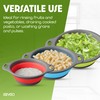 Gevoli Collapsible Colanders with Self-Draining Base for Edge of Sink,