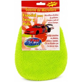 Guante de Microfibra para Secar y Pulir Automóviles 28 x 19 cm Manopla de Limpieza Ultrafina para Carrocería, Vidrios y Espejos Reutilizable, Absorbente y No Abrasiva