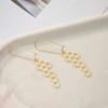 Stainless Steel Gold Plated Cut Out Hexagon Honeycomb Post Dangle