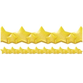 Eureka Stars Extra Wide Decorative Classroom and Bulletin Board Trim for Teachers, 3.25" Wide, 12 Strips for 37 Total Feet