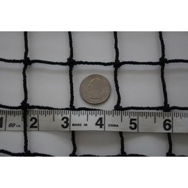 Goodwin Netting 30' X 6' Black Square Nylon Lacrosse Hard Impact Netting 1 1/2" #30 Hockey Net