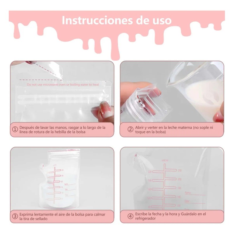 Bolsa De Almacenamiento De Leche Materna 250ml,150 Piezas