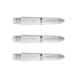WINMAU Pro-Force White Extra Short Nylon Ring Grip Dart Stems - 1 Set per Pack (3 shafts in total)