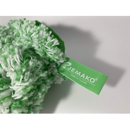 Jemako Cleaning Glove Long Pile Green Fibre Particularly Absorbent for Surface-friendly Cleaning Microfibre Household Car