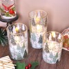 Impress Life Christmas Tree Glass Flameless Candles with Remote Battery