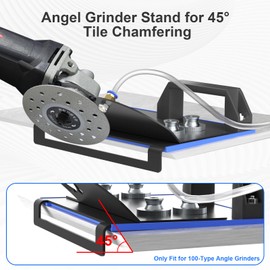 45 Degree Tile Chamfering Tool, Angle Grinder Stand for 45° Tile Cutting, Tile Cutter Tools Compatible with 100-Type Angle Grinders, Angle Grinder Attachments for Chamfering, Angle Can be Adjusted
