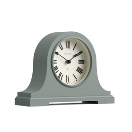 NEWGATE Clocks® Broadway mantel clock | Classic Napoleon’s hat design | Asparagus green | Roman numerals | Traditional style for desk, table, shelf or bedside