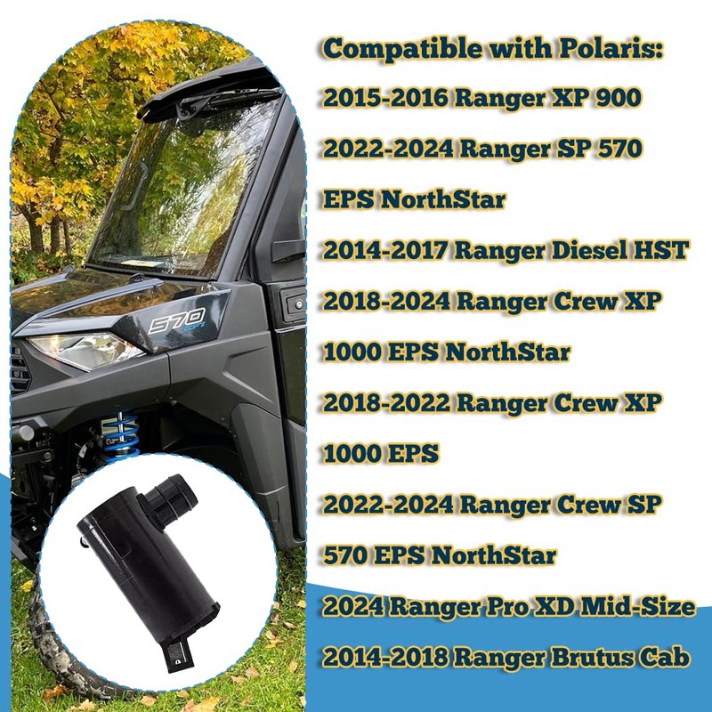 Windshield Washer Pump for Polaris Crew XP 1000 EPS/Ranger XP