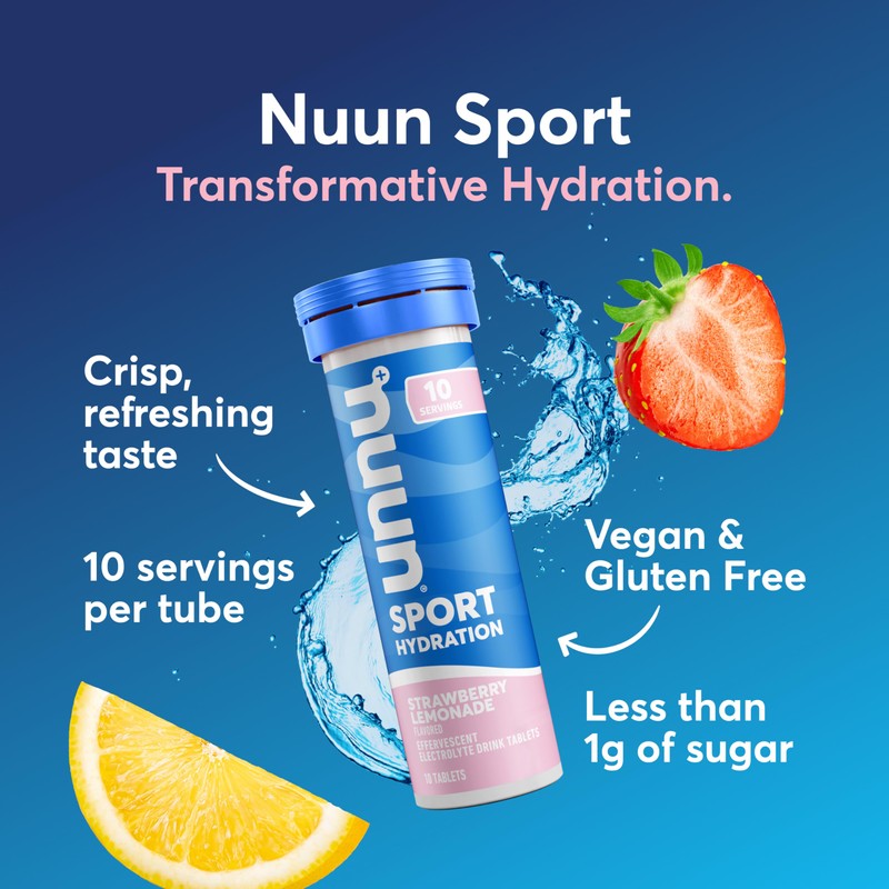 Nuun Sport Electrolyte Tablets with Magnesium, Calcium, Potassium, Chloride &
