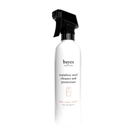 Bayes High-Performance Stainless Steel Cleaner, Polish, and Protectant - Cleans, Shines and Protects Indoor and Outdoor Stainless Steel Surfaces - 16 oz