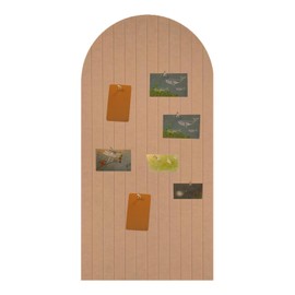 Foldable Cork Board 47x24“, 0.35" Thick Large Felt Bulletin Board with Adhesive Sticker, Round Edges Wall Panels for Office Bedroom Living Room, Decorative Board for Pictures Notes - Camel