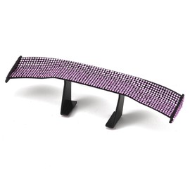 AuMoHall Universal Car Mini Spoiler Wing Bling Rhinestone Auto Tail Wing Spoiler Non-Drilling Auto Rear Tail Decoration Car Exterior Accessories 6.89 inch, Pink