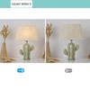 Aeyee Cactus Desk Lamp, Modern Night Light with Fabric Lampshade,