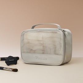 PICCASSO [Picasso] Square mesh pouch warm gray 1ea / [피카소] 스퀘어 메쉬 파우치 웜그레이 1ea