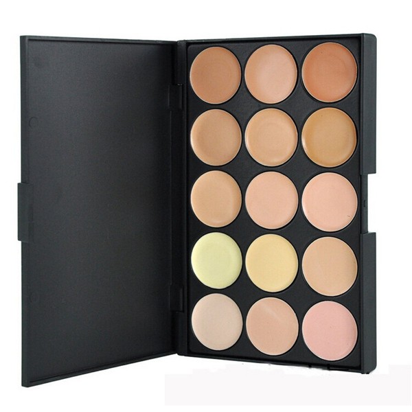 Pure Vie® Professional 15 Colors Cream Concealer Camouflage Makeup Palette Contouring Kit #2 - Ideal for Pro and Daily Makeup
