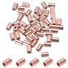 PATIKIL 1/16"/ 1.5mm Wire Rope Stop Sleeve, 50 Pack Copper