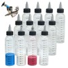 Set of 12 120ml Dropper Bottles Clear Graduated Paint Toning