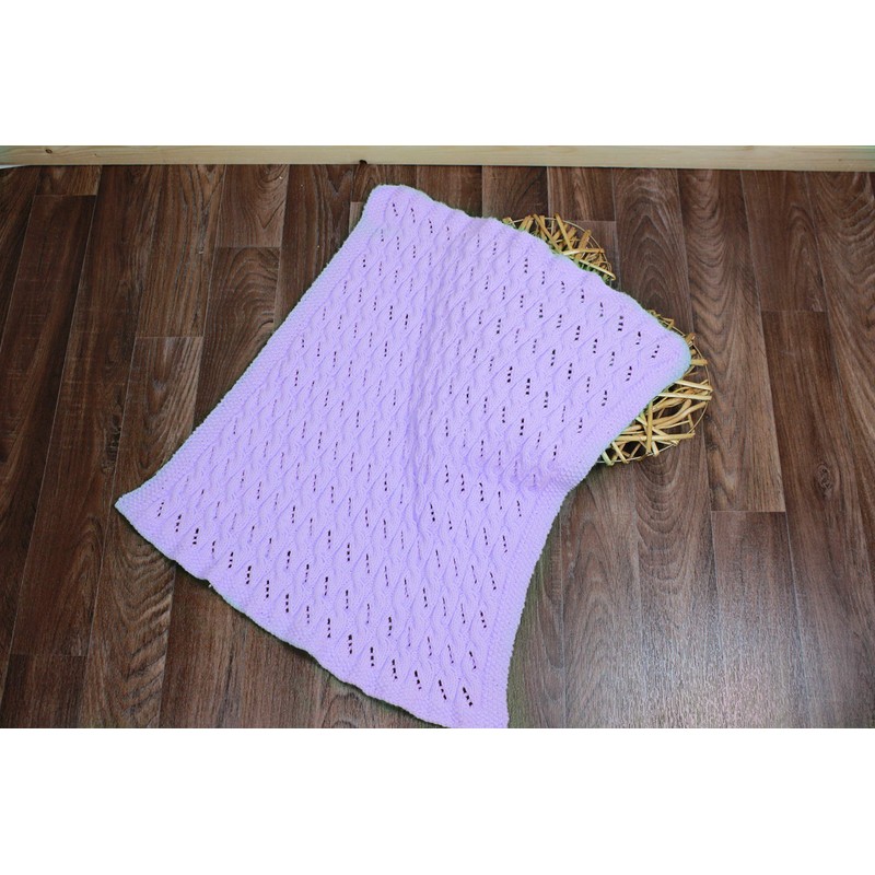 Knitting Pattern for a Cabled Babies Blanket, Aran Yarn Baby