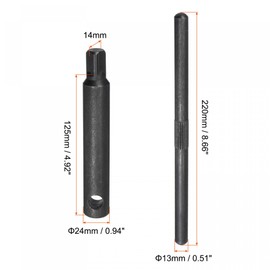 sourcing map Lathe Chuck Key 14 mm Square Key for Milling Machines L125 x 220 mm