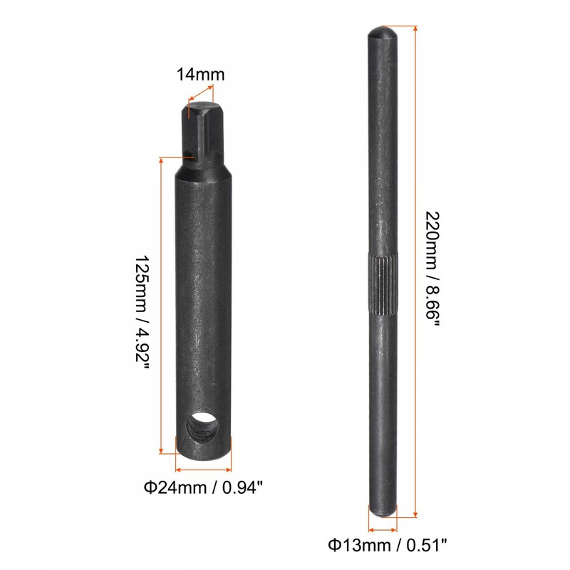 sourcing map Lathe Chuck Key 14 mm Square Key for